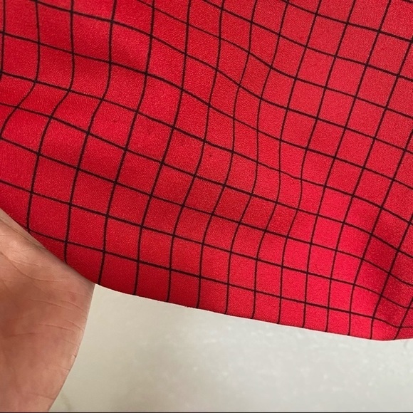 𝅺vtg 6 Lanvin dress couture gingham square vintage silk checkered pinup 60s 70s - Picture 13 of 16